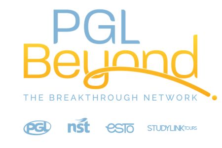 PGL Beyond Logo with sub brands: ESTO, NST, PGL and Study Link Tours